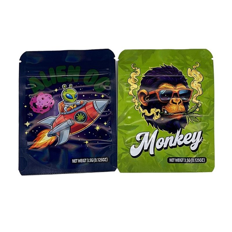 Animated Design 3.5g Mylar Weed Bags